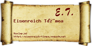 Eisenreich Tímea névjegykártya